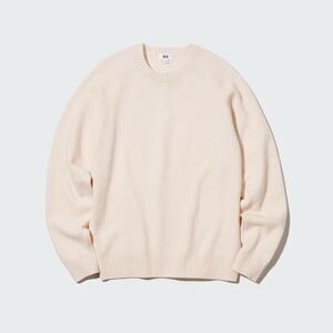 uniqlo premium lambswool crew neck long sleeve sweater